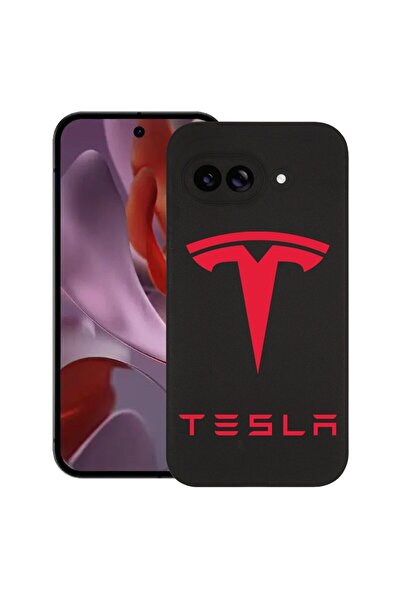 bestcase Калъф за Google Pixel 9a, Цвят Тесла червен, Тънък силиконов 0.8 мм,...