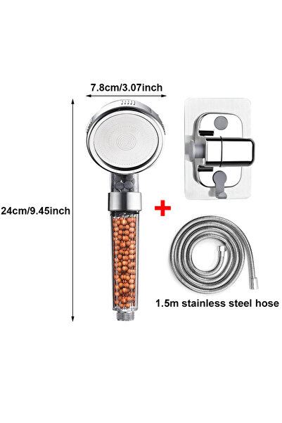 Choice6 Large Shower Set 1pc Filtered Shower Head ABS High Pressure Water Sav...