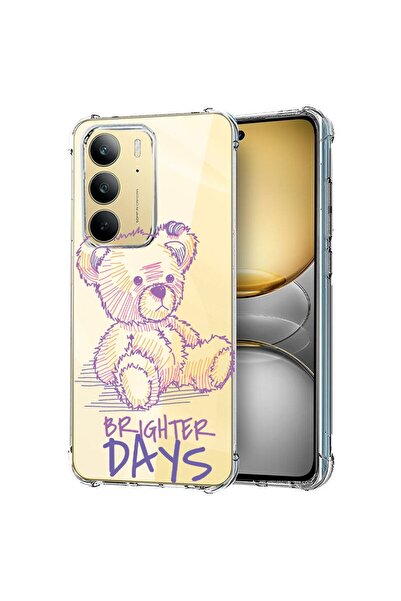 bestcase Husă pentru Realme 14x 5G, Antișoc 1.5MM, Ursuleț de pluș Zile mai l...