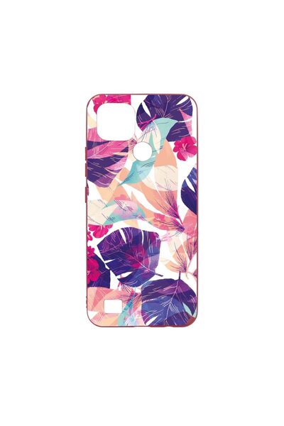 bestcase Husa Silicon, Compatibila Cu Realme C21, Tropical Flowers, rezistent...