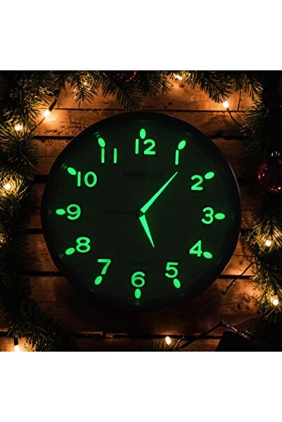 Time Gold Ceas de perete silențios din sticlă curbată 3D fosforescentă, verde...