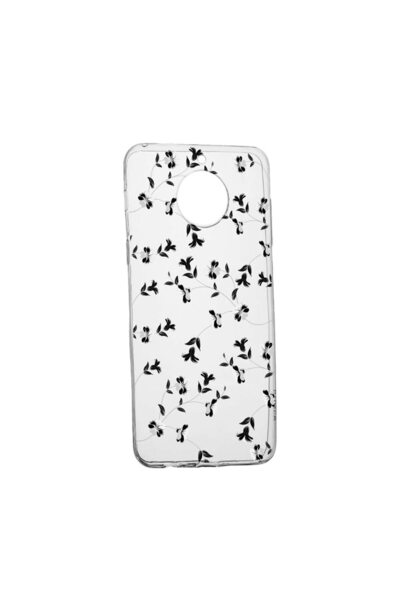 bestcase Θήκη σιλικόνης συμβατή με Nokia C30, Μαύρα λουλούδια, ανθεκτική στη ...