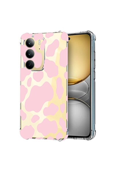 bestcase ¬Æ Husa pentru Realme 14x 5G, Anti Shock 1.5MM, Pink Cow, Protectie ...