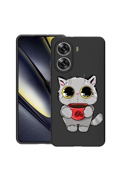 bestcase ¬Æ Husa pentru Poco X7 Pro 5G, Sweet Cat, Slim Silicon 0.8MM, Antiso...