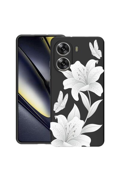 bestcase Ултра тънък TPU калъф, съвместим с Poco X7 Pro 5G, Флорален - Елеган...