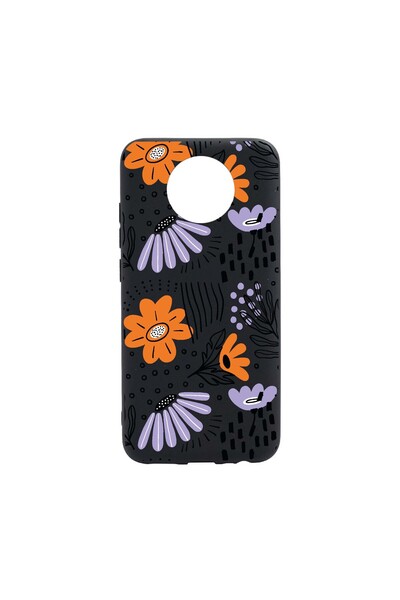 bestcase Силиконов калъф, съвместим с Nokia C10, Цветя - Пастелни цветове, ус...