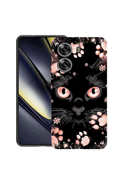 bestcase ¬Æ Husa TPU Ultra Slim Compatibila cu Poco X7 Pro 5G, Black Cat, 199...
