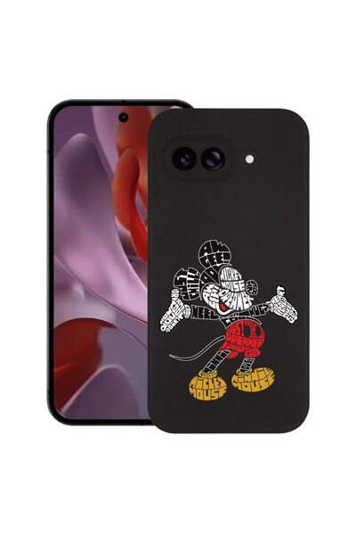 bestcase Θήκη για Google Pixel 9a, Καλλιγραφία Μίκυ Μάους, Λεπτή Σιλικόνη 0.8...
