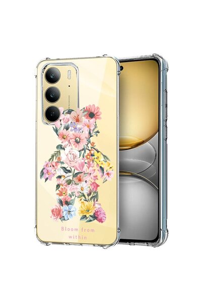 bestcase Калъф за Realme C75, Удароустойчив 1.5ММ, Мече, разцъфнало отвътре, ...