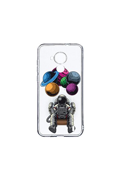 bestcase Διαφανής Θήκη Σιλικόνης 2MM, Συμβατή με Nokia C30, Σχέδιο Αστροναύτη...