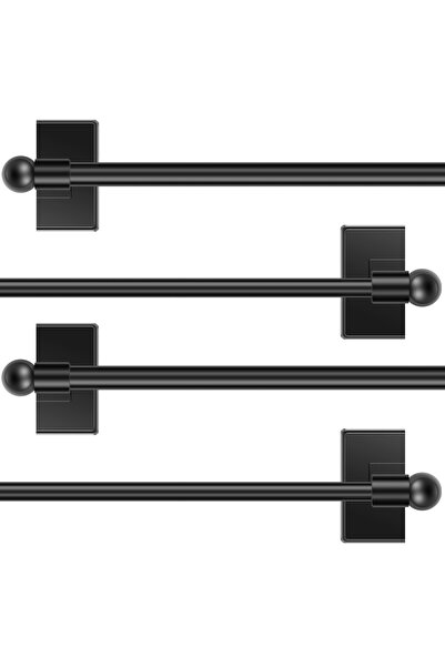 Choice Black 2 sticks 2Sets Magnetic Curtain Rod for Metal Door 17.3 to 33.4 ...