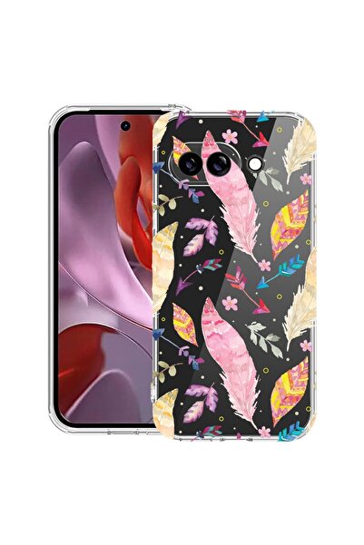 bestcase Husă Antișoc 1.5mm Compatibilă cu Google Pixel 10a, cu Design Pene C...