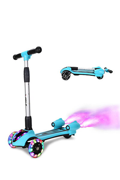 Ma Baby Kick Scooter for Kids, with Flashing Light Wheels and Music, Spray Fu...