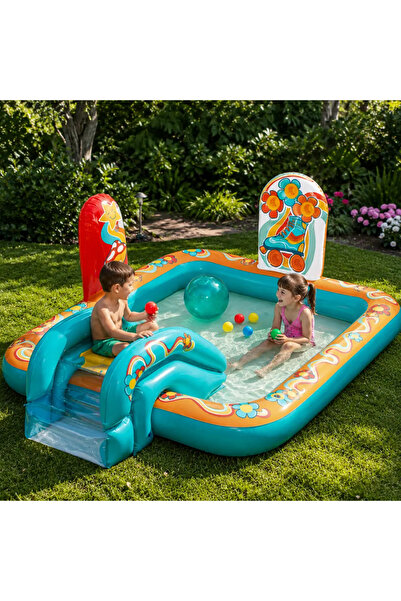 BESTWAY Zonă de joacă gonflabilă cu tobogan 193x152x74cm