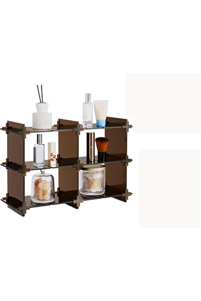 Navaris Adjustable cosmetic organizer, 2 levels, cosmetic storage stand, perf...