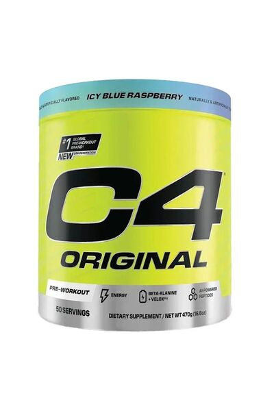 Cellucor C4 Original Pre Workout Powder (Icy Blue Raspberry) 50 Serv, with Be...