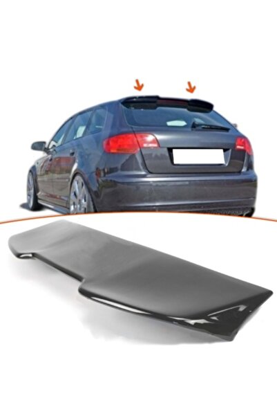 DELUXETUNING Trunk Spoiler compatible with AUDI A 3 8 P 2003-2012 Glossy Black