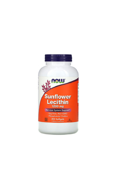 Now Foods Sunflower Lecithin 1200mg 200 capsule moi -