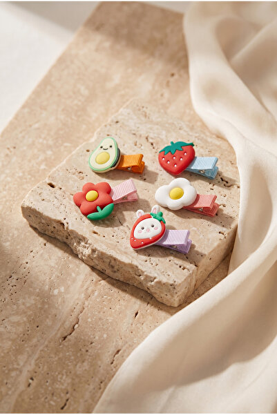 Katia&Bony Set of 5 Fruit-Colored Multi-Colored Buckles