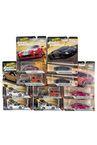 HOT WHEELS مجموعة سيارات فاست آند فيوريوس 10 الفاخرة مع نسخة مازدا آر إكس-7 تشيس