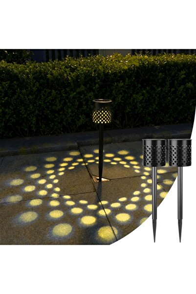 emilydor Set 2 Lampi Solare Gradina LED, IP65 Rezistent Apa, Pornire Automata...