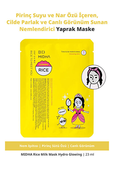 MIDHA Rice Milk Mask (KOREANDBEAUTY) Nutri Firming | Cilt Sıkılaştırıcı Pirin...
