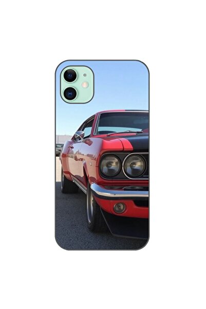 OEM Калъф, съвместим с Apple iPhone 11, силиконов гел TPU модел, Червен муску...