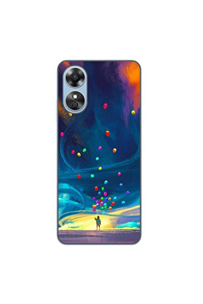 OEM Case compatible with Oppo A17 Silicone Gel Tpu Universe Balloons Pattern