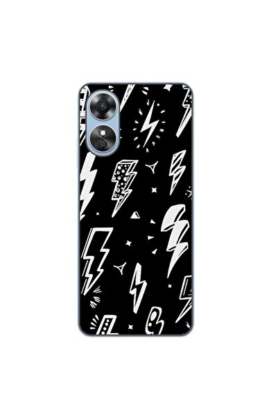 OEM Case compatible with Oppo A17 Silicon Gel Tpu Lightnings Pattern