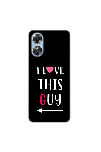 OEM Husa compatibila cu Oppo A17 Silicon Gel Tpu Model Cupluri I love This Guy