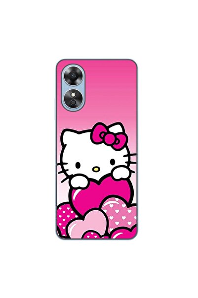 OEM Husa compatibila cu Oppo A17 Silicon Gel Tpu Model Hello Kitty Pink Hearts