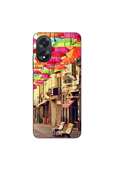 OEM Θήκη συμβατή με Oppo A18 4G από σιλικόνη gel TPU με σχέδιο πολύχρωμων ομπ...