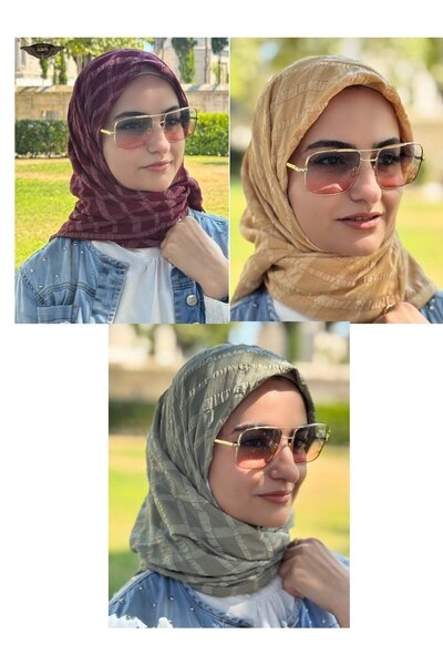 ALDAIYR وشاح كاز كاكار 120/120 قطن نمط ثانٍ