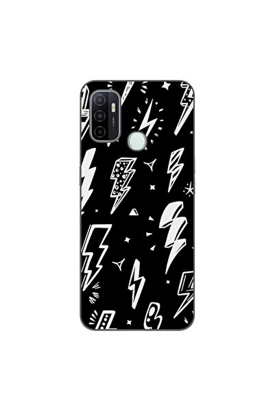 OEM Case compatible with Oppo A53 Silicon Gel Tpu Lightnings Pattern