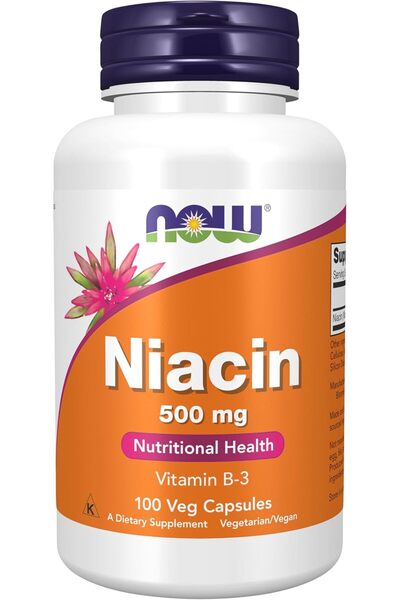 Now Foods, Niacin, 500 mg, 100 Veg Capsules