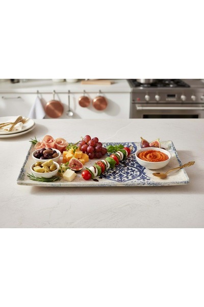 La Mediterranea Rectangular platter 25x15 cm Rhombus pattern -
