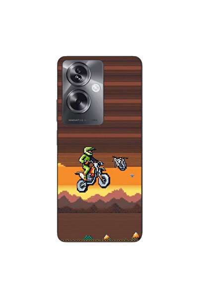 OEM Husa compatibila cu Oppo A79 5G Silicon Gel Tpu Model Pixel Art Motorcross