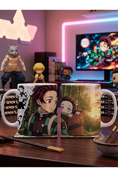 Vulpes Demon Slayer Tanjiro Kamado Tasarımlı Anime Kupa Bardak