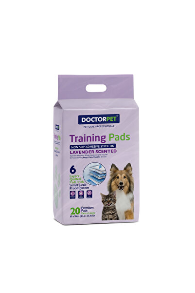 Doctor Pet فوط تدريب للحيوانات الأليفة باللافندر، 20 قطعة (60x90 سم) - كبيرة ...