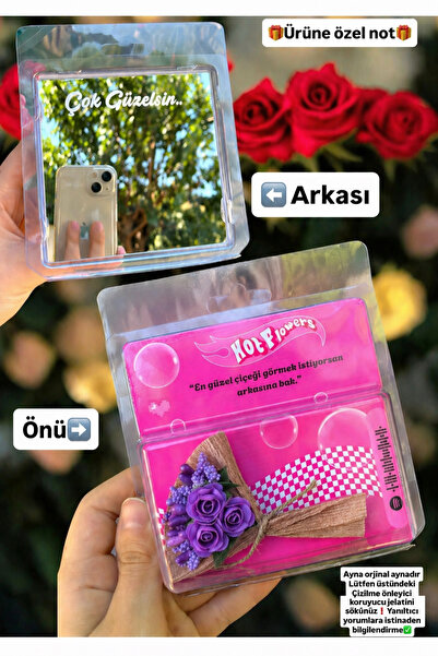 hot flowers MOR Çiçek Aynalı sevgiliye çiçek anlamlı hediye buket solmaz çiçe...