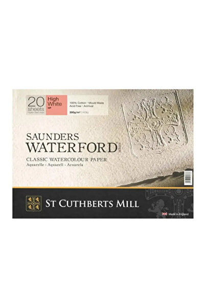 ST CUTHBERTS MILL Saunders Waterford Suluboya Blok Hot Pres High White 300 Gr...
