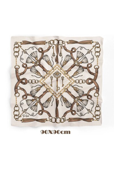 618 CONCEPT 90X90 Imperial Key Scarf/Foular