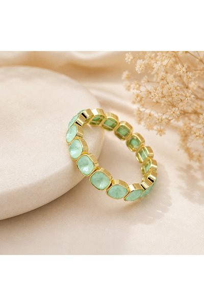 shesra Pastel Renk Gold Detaylı Lastikli Bileklik