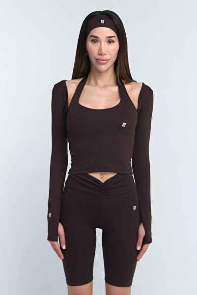 zynexonline BASE Halter Yaka Crop ve Bolero Set