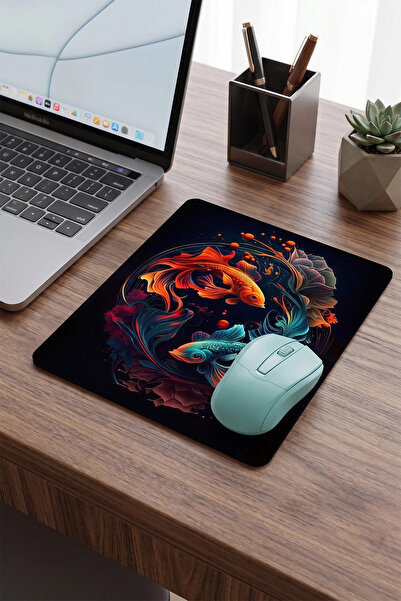 SonicTouch لوحة ماوس ألعاب ناعمة غير قابلة للانزلاق بتصميم يينغ يانغ باللون ا...
