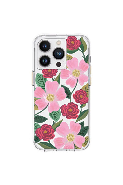 Rifle Paper Co. Rifle Paper Clear - Husă pentru iPhone 14 Pro cu design Z≈Çot...