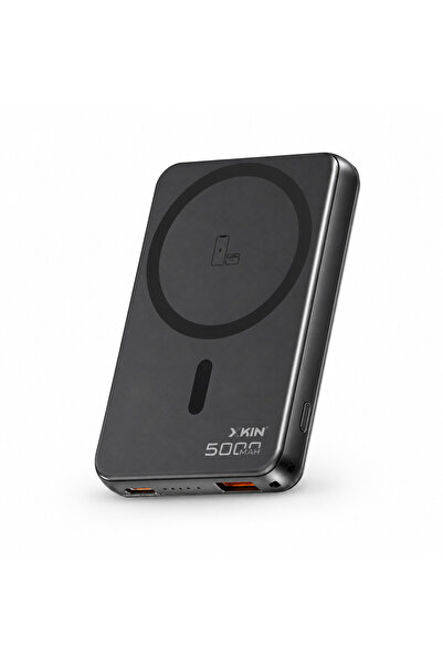 XKIN Powerbank 5000 mAh Manyetik Kablosuz Hızlı Şarj Cihazı Siyah
