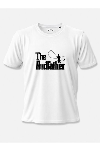 North Whiskers The Rodfather Humorous Fisherman Printed 100% Cotton Unisex Na...