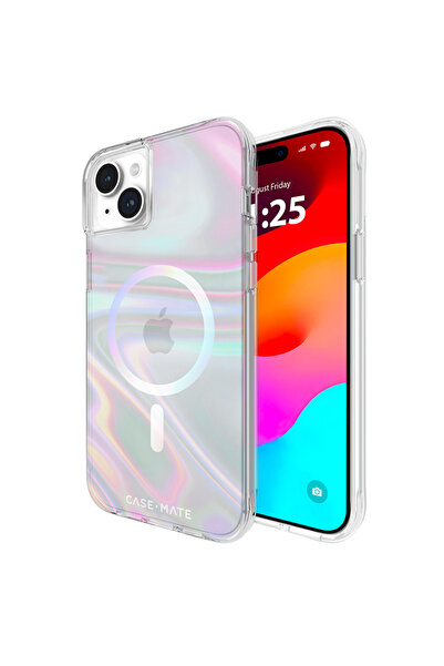 Case-Mate Soap Bubble MagSafe - Husă iPhone 15 Plus (Iridiscentă)