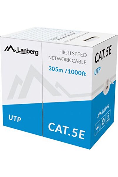 Lanberg Cablu de instalare LAN UTP 100Mb/s 305m CCA Gri (LCU5-10CC-0305-S)